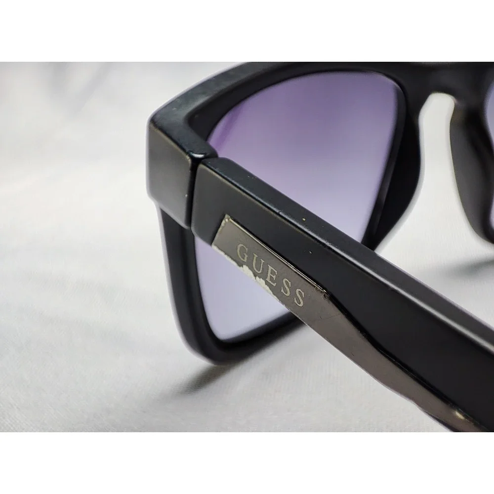Guess GF0190 02W Black Square Sunglasses 58-19-130 Gradient Lens Men
